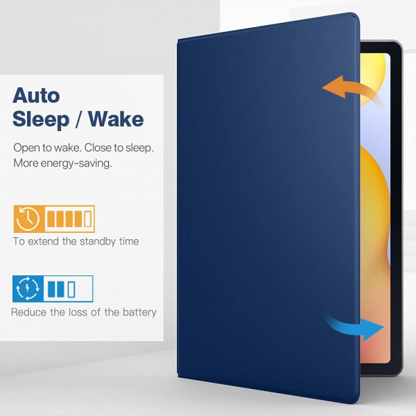 TMOVO Manyetik Galaxy Tab S6 Lite Klf (10.4 in)-Navy Blue