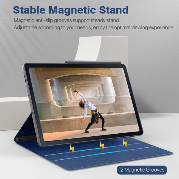 TMOVO Manyetik Galaxy Tab S6 Lite Klf (10.4 in)-Navy Blue