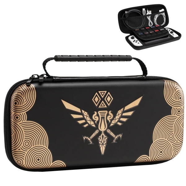 TMOVO Nintendo Switch OLED Klf-Black Gold Eagle