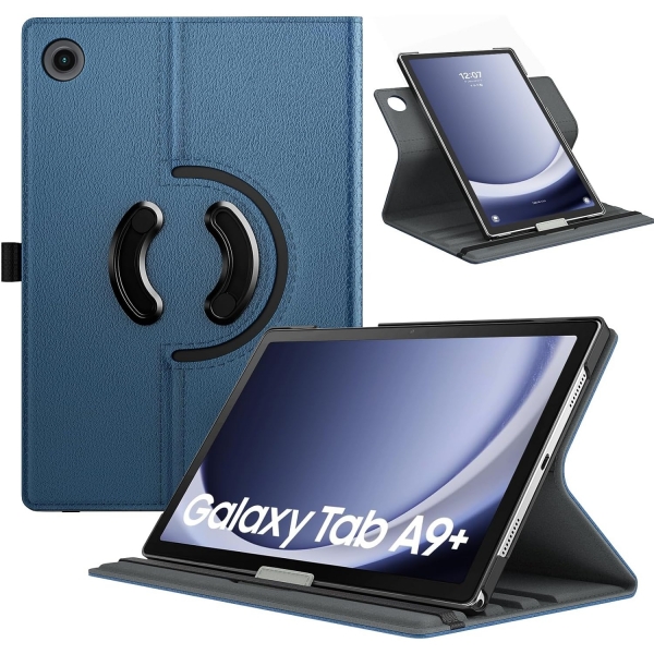 TMOVO Rotating Galaxy Tab A9 Plus Klf -Denim Blue