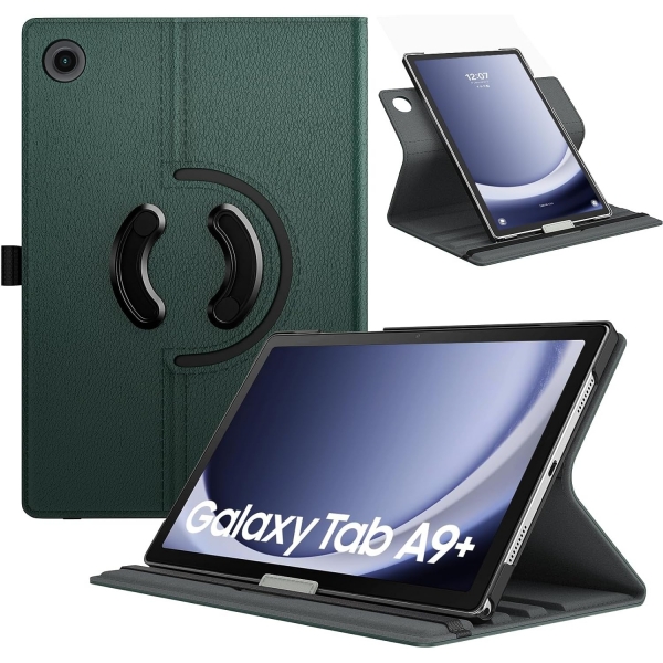 TMOVO Rotating Galaxy Tab A9 Plus Klf -Midnight Green