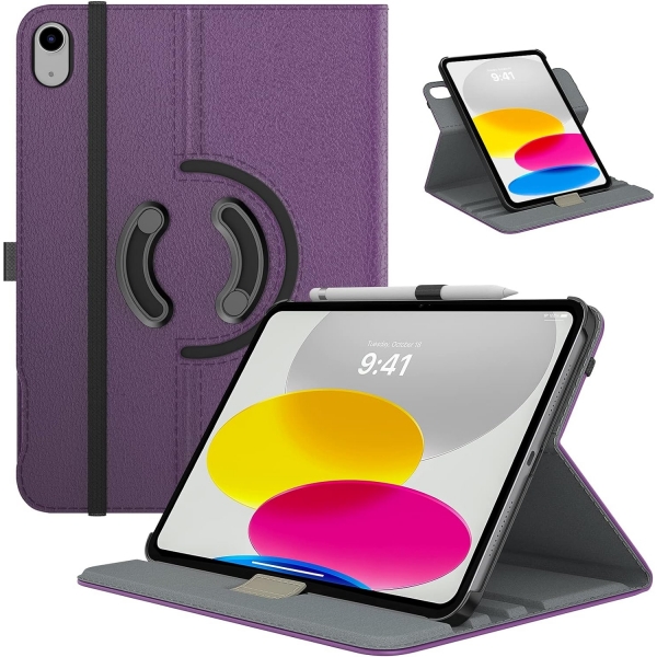 TMOVO Rotating iPad 10.Nesil Klf (10.9 in)-Purple