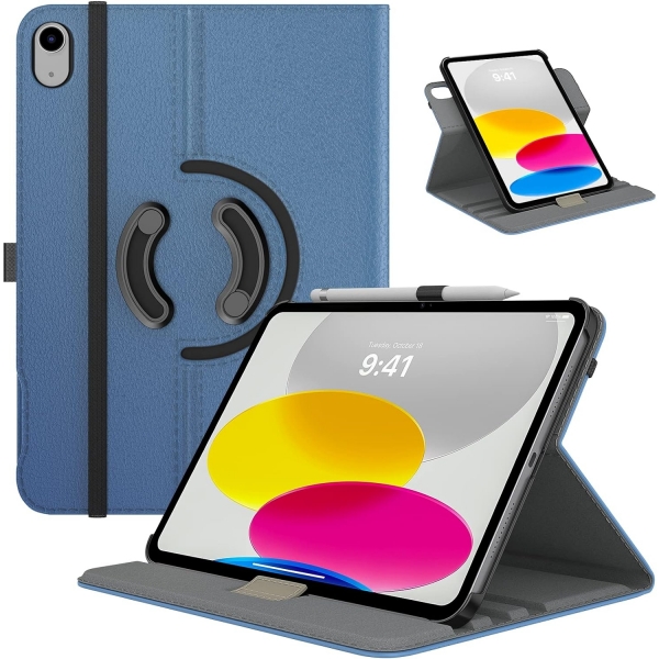 TMOVO Rotating iPad 10.Nesil Klf (10.9 in)-Denim Blue