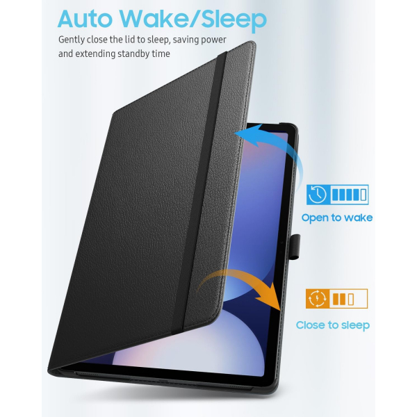 TMOVO Galaxy Tab S10 Plus/S9 Plus Rotating Klf -Black 