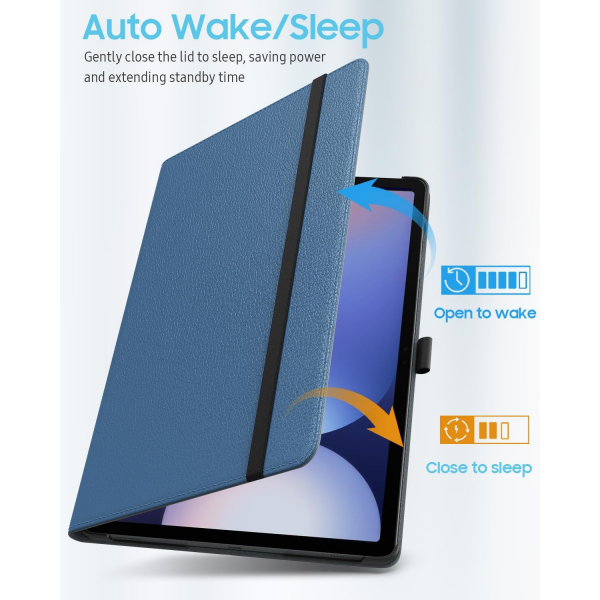 TMOVO Galaxy Tab S10 Plus/S9 Plus Rotating Klf -Denim Blue