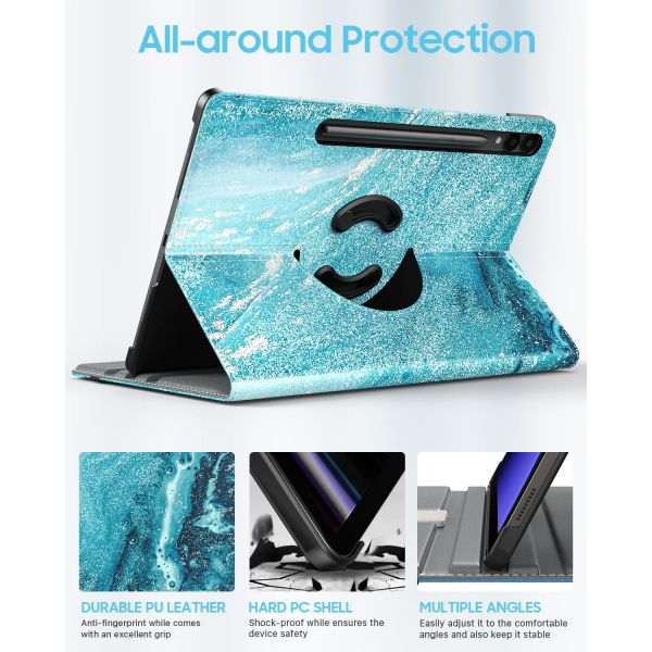 TMOVO Galaxy Tab S10 Plus/S9 Plus Rotating Klf -Gilding 