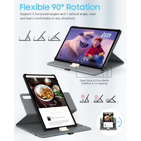 TMOVO Galaxy Tab S10 Plus/S9 Plus Rotating Klf -Gilding 