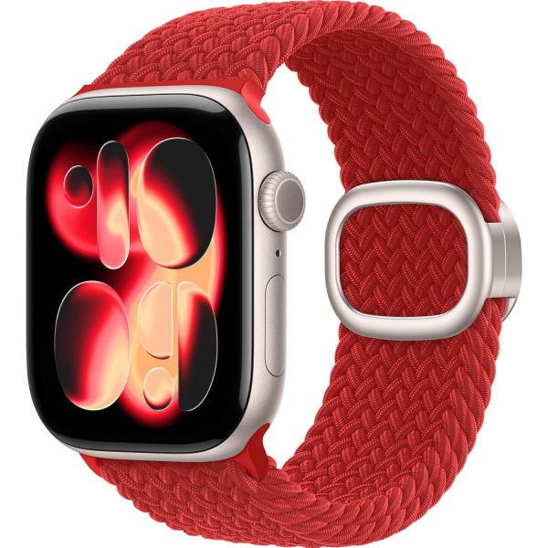 TOCOL �rg�l� Manyetik Esnek Apple Watch Kordonu-Red