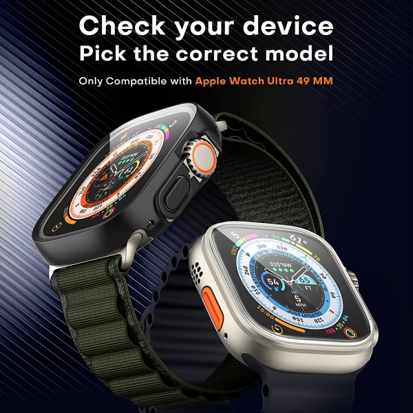 TOCOL Apple Watch Ultra 49mm Bumper Klf-Black Black