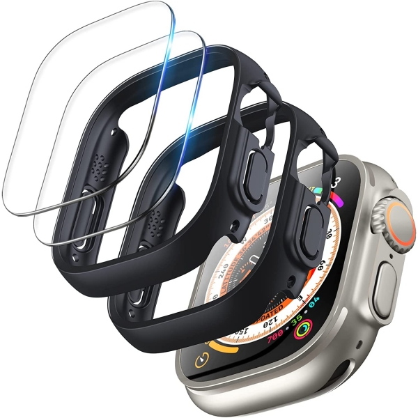 TOCOL Apple Watch Ultra 49mm Bumper Klf-Black Black