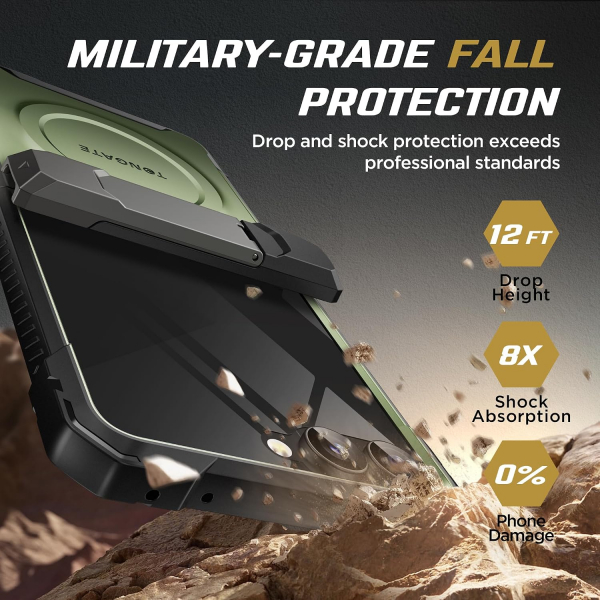 TONGATE Galaxy Z Flip 8 Ekran Koruyuculu Standl� K�l�f-Green