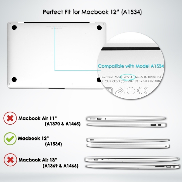 TOP CASE Macbook Marble Klf (12 in)-Marble Black