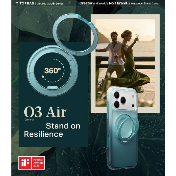 TORRAS Apple IPhone 17 Pro O3 Air Standl� K�l�f-Misty Fjord
