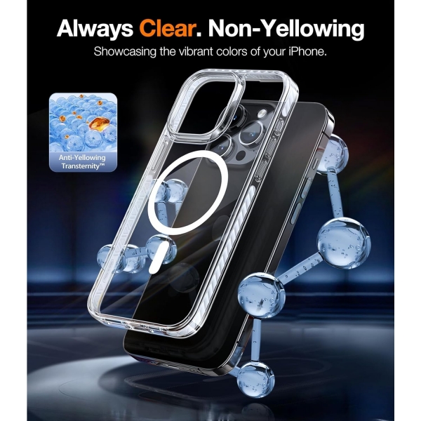 TORRAS Apple iPhone 15 Pro Darbeye Dayankl Klf (Kristal)-Clear