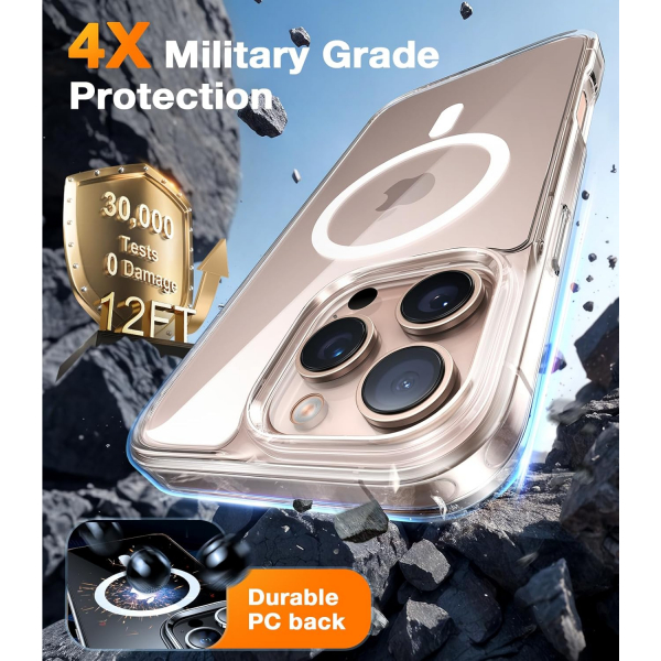 TORRAS Apple iPhone 16 Pro Max Manyetik Klf-Clear