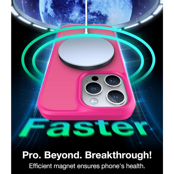 TORRAS Apple iPhone 15 Pro Max Darbeye Dayankl MagSafe Uyumlu Klf-Pink