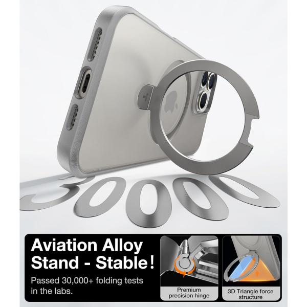 TORRAS Apple iPhone 16 Pro Max Ostand Klf-Natural Titanium 