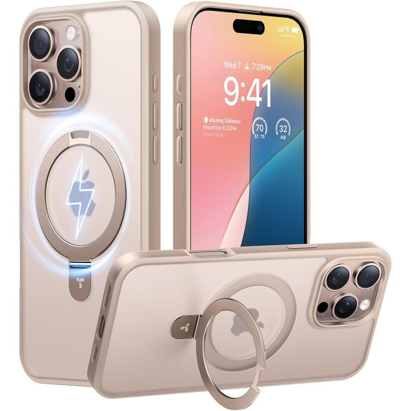 TORRAS Apple iPhone 16 Pro Max Ostand Klf-Desert Titanium 