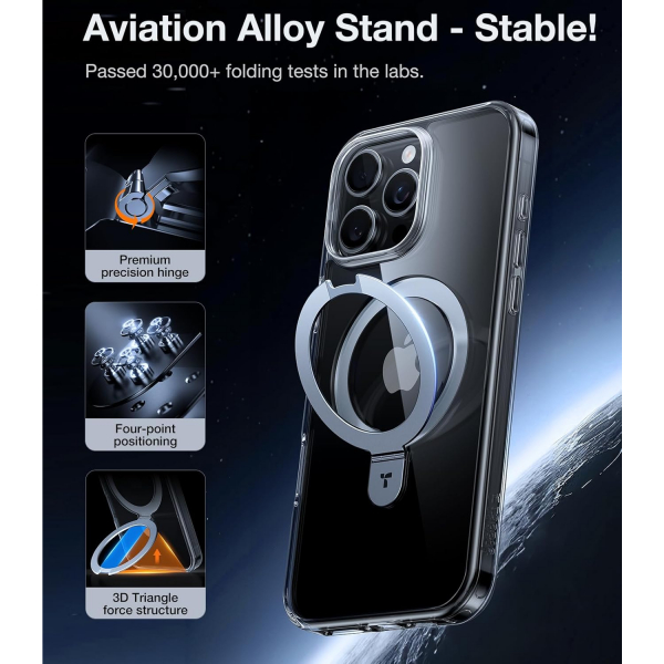 TORRAS Apple iPhone 16 Pro Max Ostand Klf-Clear