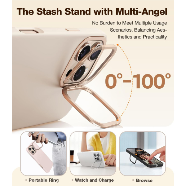 TORRAS Apple iPhone 16 Pro Max Love Standl Klf-Desert Gold