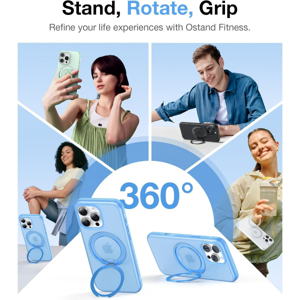 TORRAS Apple iPhone 16 Pro Max Ostand Fitness Klf-Coastal Blue