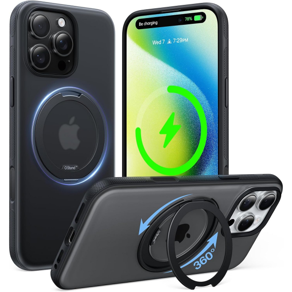TORRAS Apple iPhone 16 Pro Max Ostand Fitness Klf-Obsidian Black 