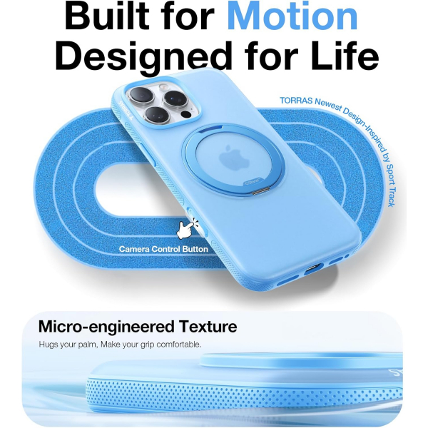TORRAS Apple iPhone 16 Ostand Fitness Klf-Coastal Blue