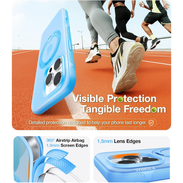 TORRAS Apple iPhone 16 Ostand Fitness Klf-Coastal Blue