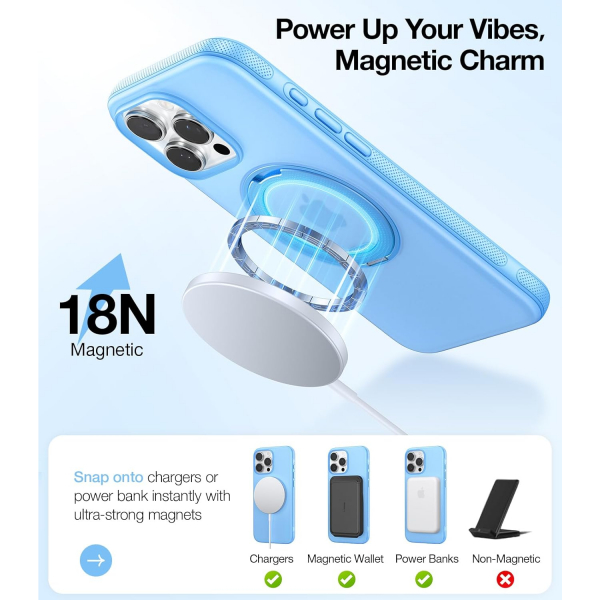 TORRAS Apple iPhone 16 Ostand Fitness Klf-Coastal Blue
