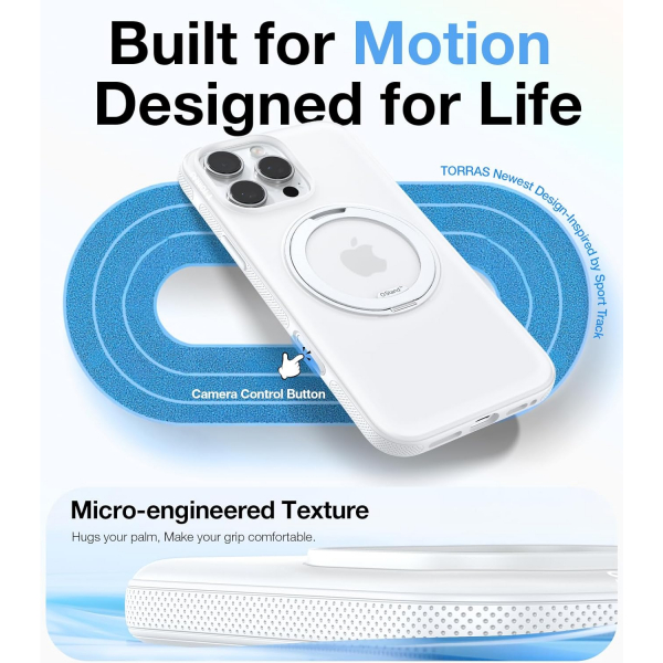 TORRAS Apple iPhone 16 Ostand Fitness Klf-Glacier White 
