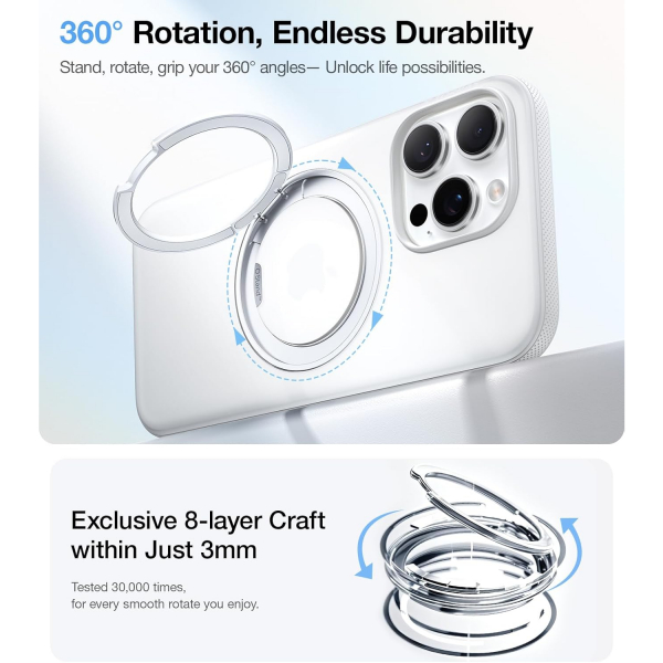 TORRAS Apple iPhone 16 Ostand Fitness Klf-Glacier White 