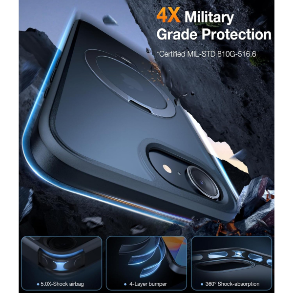 TORRAS Apple iPhone 16e Spin Klf-Black 