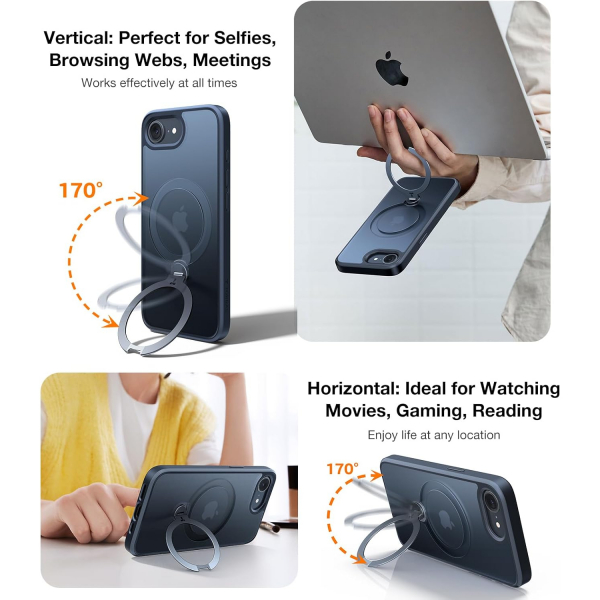 TORRAS Apple iPhone 16e Spin Klf-Black 