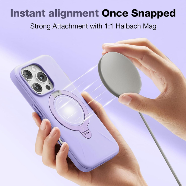 TORRAS Apple iPhone 16 Pro Max Spin Silikon Klf -Purple