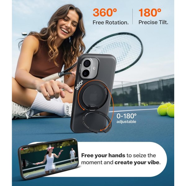 TORRAS Apple iPhone 17 Ostand Fitness Klf-Obsidian Black