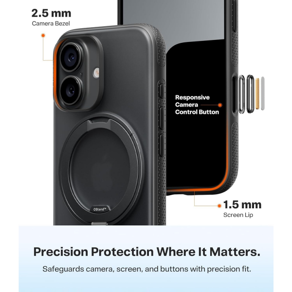 TORRAS Apple iPhone 17 Ostand Fitness Klf-Obsidian Black