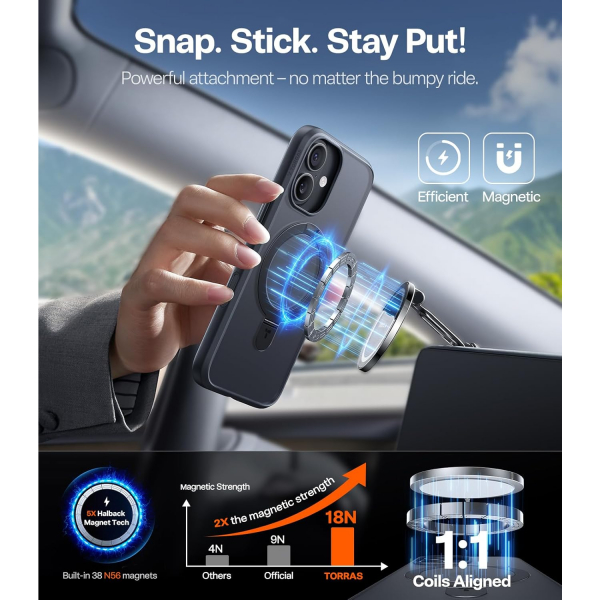 TORRAS Apple iPhone 17 Ostand Klf-Black