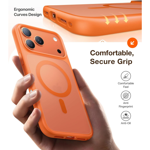 TORRAS Apple iPhone 17 Pro Max Manyetik K�l�f-Orange