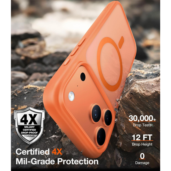 TORRAS Apple iPhone 17 Pro Max Manyetik K�l�f-Orange