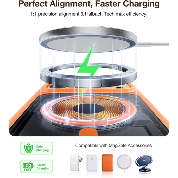 TORRAS Apple iPhone 17 Pro Max Manyetik K�l�f-Orange