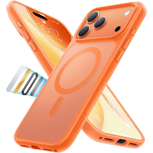 TORRAS Apple iPhone 17 Pro Max Manyetik K�l�f-Orange