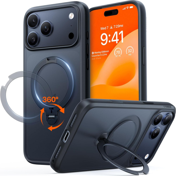 TORRAS Apple iPhone 17 Pro Max Q3 360 Spin Klf-Black