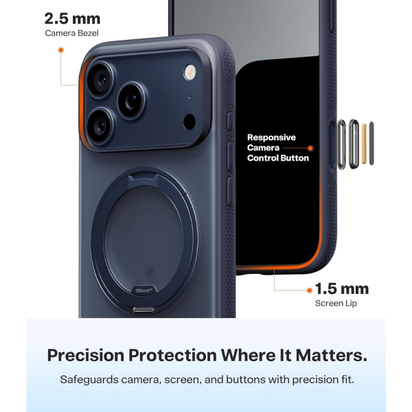 TORRAS Apple iPhone 17 Pro Max Ostand Fitness Klf-Deep Blue