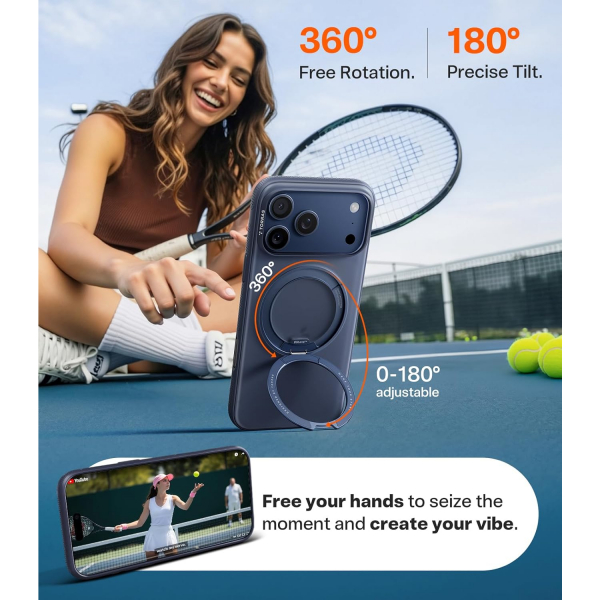 TORRAS Apple iPhone 17 Pro Max Ostand Fitness Klf-Deep Blue