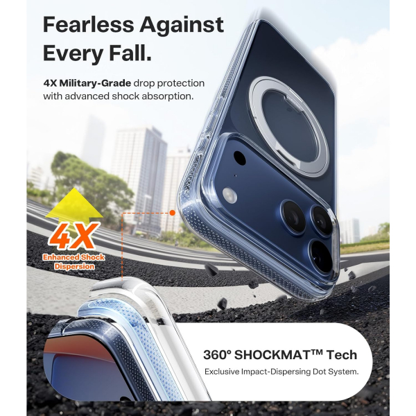 TORRAS Apple iPhone 17 Pro Max Ostand Fitness Klf-Crystal Clear