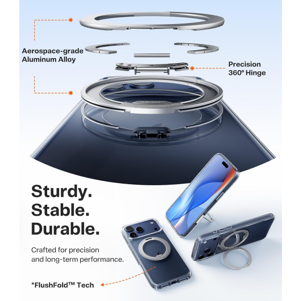 TORRAS Apple iPhone 17 Pro Max Ostand Fitness Klf-Crystal Clear