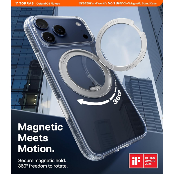 TORRAS Apple iPhone 17 Pro Max Ostand Fitness Klf-Crystal Clear