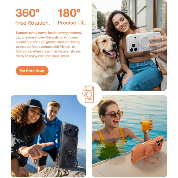 TORRAS Apple iPhone 17 Pro Max Ostand Fitness Klf-Cosmic Orange