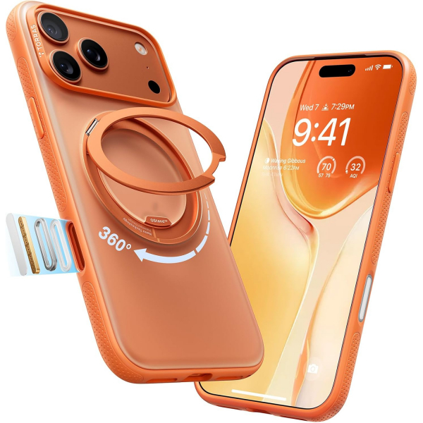 TORRAS Apple iPhone 17 Pro Max Ostand Fitness Klf-Cosmic Orange