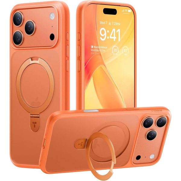 TORRAS Apple iPhone 17 Pro Ostand Klf-Orange